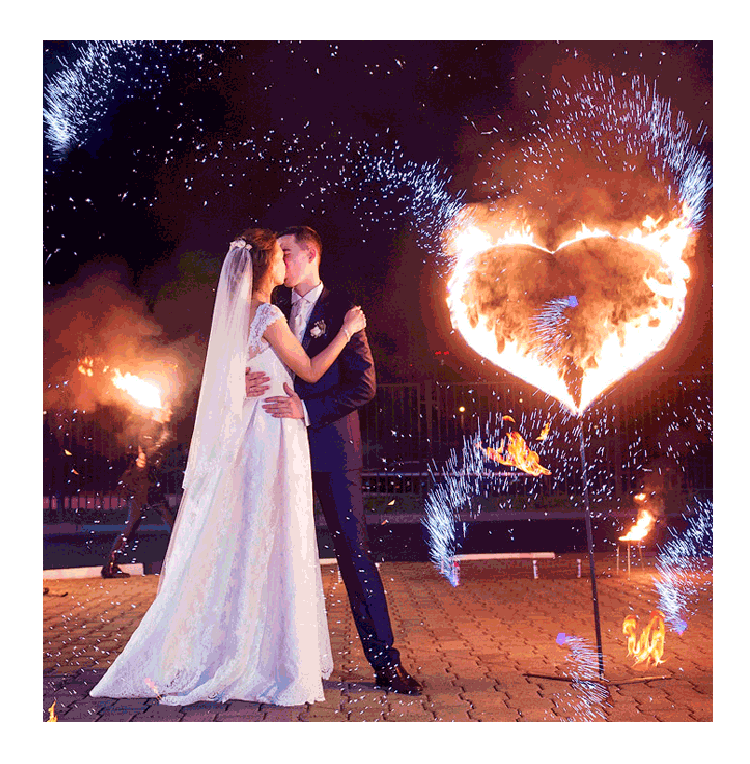 Организация пиротехнического шоу на свадьбу  Осинники | osinniki.salutsklad.ru