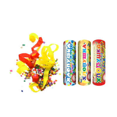 Набор ( 3конф.+3серп.) Набор хлопушек купить в Осинниках | osinniki.salutsklad.ru